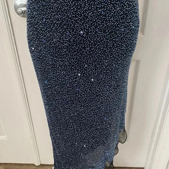 Scala Vintage Beaded Assymetrical Y2K Evening Dress - Picture 3 of 10